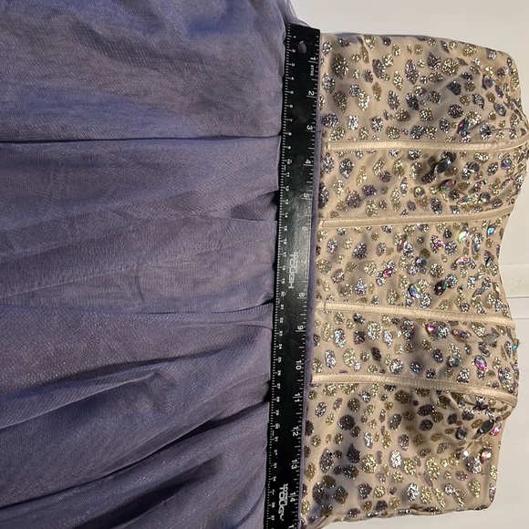 Used NIGHT by Teeze Me Purple Tulle and Cream Sequin and sparkle Formal Dress - Picture 10 of 11